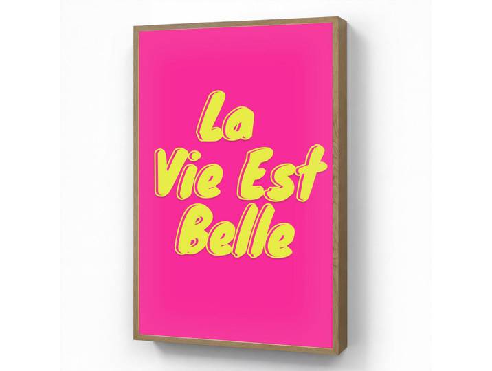 OnlyWow Wandleuchte MIT Akku Zitat - Retro - Rosa 70x100 cm, Pink, Rechteckig, LED integrated, 70x100x8 cm, Lampen & Leuchten, Innenbeleuchtung, Wandleuchten