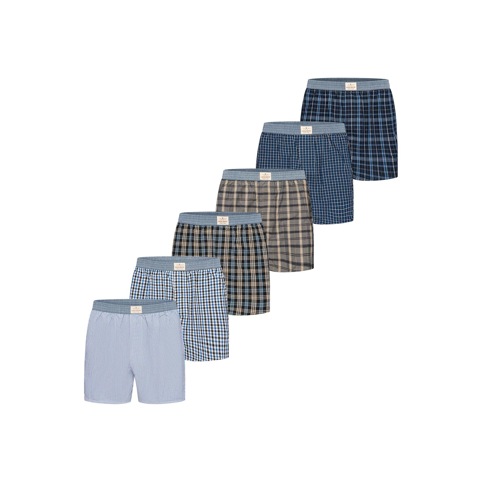 Luca David Herren Boxer Karos 6er Pack