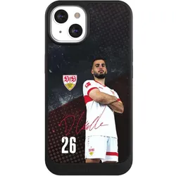 Nivocase Hülle für Apple iPhone 13 Handyhülle NIVOcore Case Schwarz Offizielles Lizenzprodukt VfB Stuttgart (Apple iPhone 13), Smartphone Hülle, Schwarz