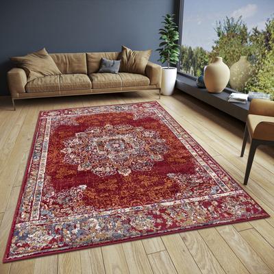 Teppich HANSE HOME "Maderno", rot, B:80cm H:8mm L:120cm, Jute, Polyester, Polypropylen (PP), Teppiche, Teppich, Läufer, Orientalisch, Kurzflor, Wohnzimmer, Schlafzimmer, Esszimmer