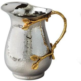 Elegance Heim Concept Gilt leaf Hammered Stainless Steel Water Pitcher