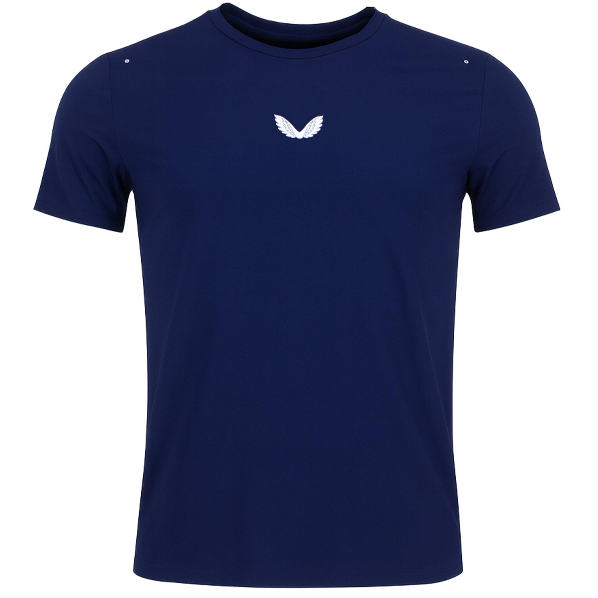 Castore Belüftung Herren Blau T-Shirt