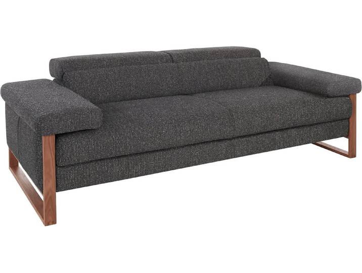W.SCHILLIG 2,5-Sitzer finn, German Design Award 2016, Fußgestell Nussbaum natur, Breite 230 cm