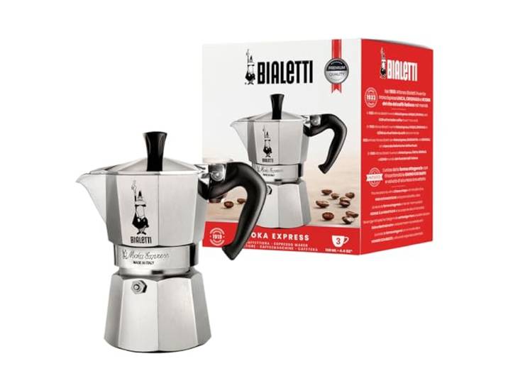 Bialetti 0001162 Moka Express Koffiezetapparaat (Voor 3 Kopjes), Aluminium