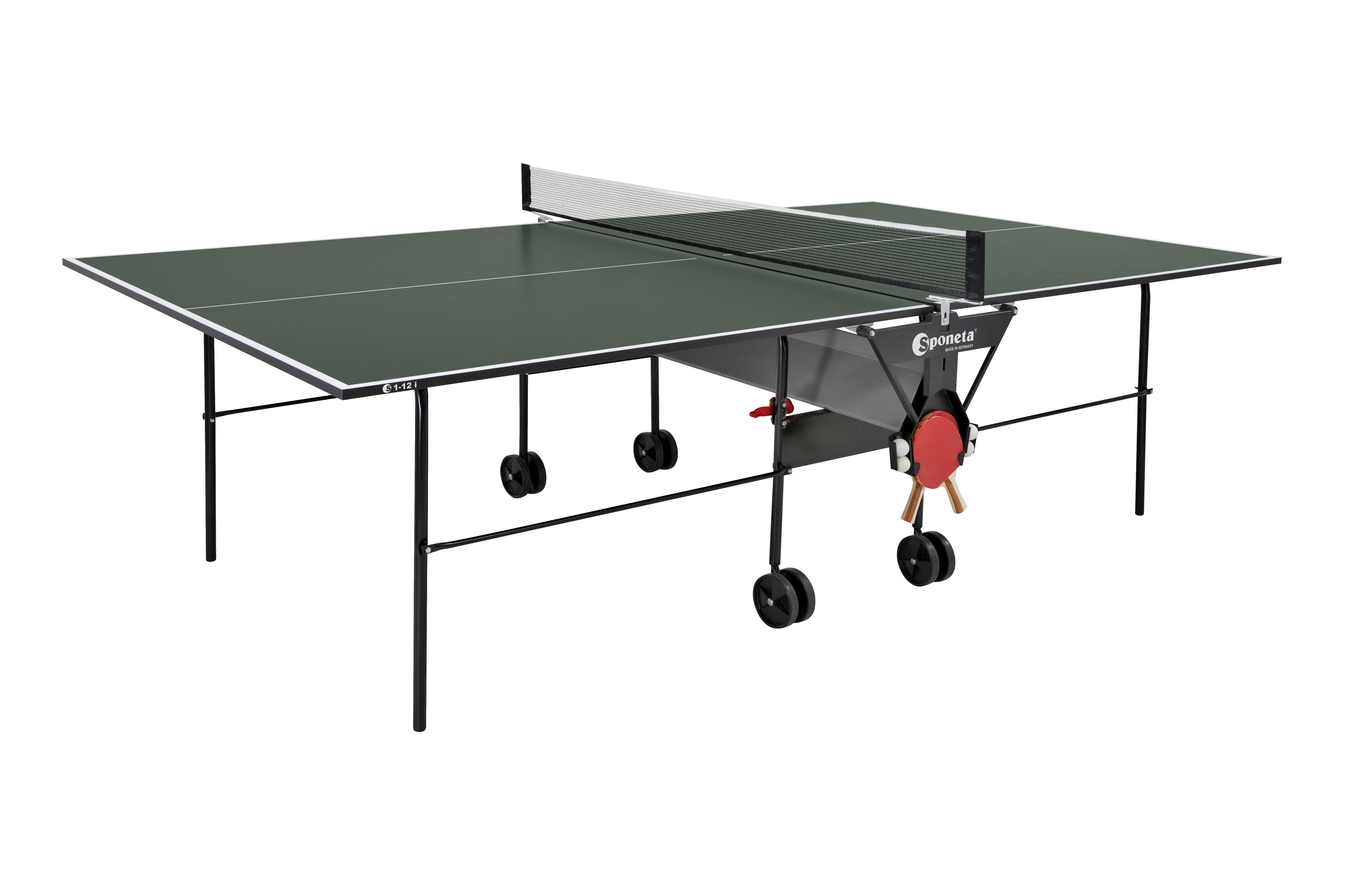 Sponeta S 1-12 i Indoor-Tischtennisplatte, 19mm, grün, mit Netz; 210.1010/L