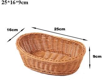 Uplift Picks Woven Serving Basket For Bread Fruit And Table Storage 25 16 9cm