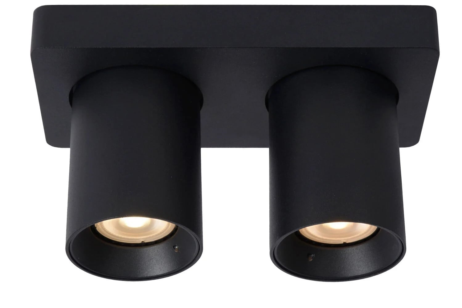 Lucide Nigel Plafondspot Zwart - 2-lichts - Dimbaar - LED - GU10