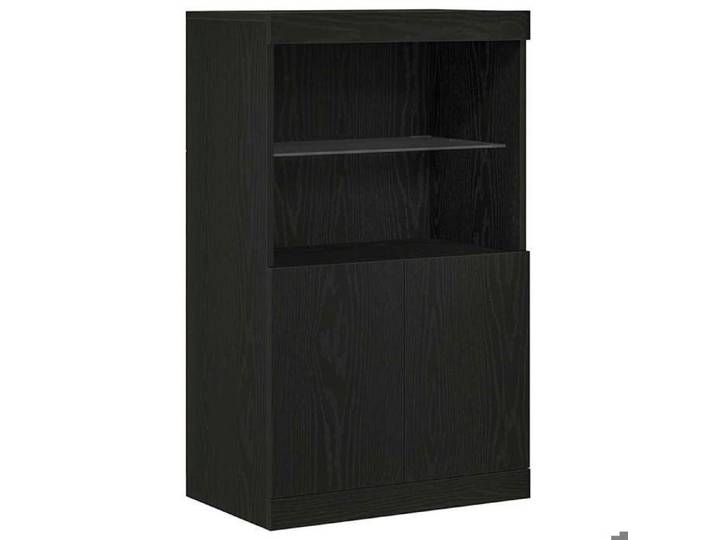 ESTINK® Buffet bas contemporain - Armoire Polyvalent - pour Cuisine/Salon - Noir 60x37x100 cm - Bois d'ingénierie @@1636