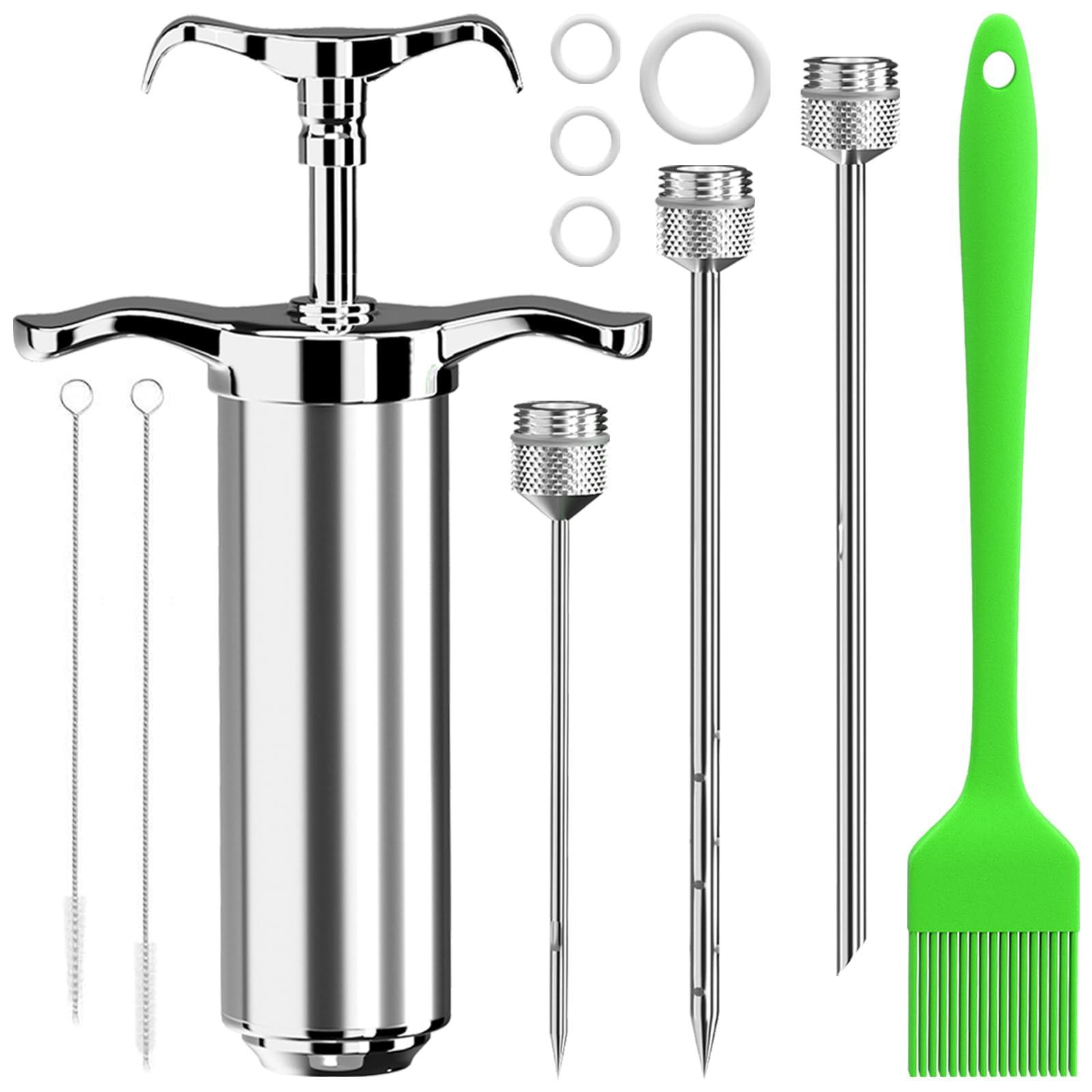 Solidchoice Marinadespuit voor vlees met 3 roestvrijstalen naalden, 60ml