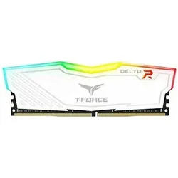 Team Group DDR4 -16GB - 3200 - CL - 16 T-Force Delta baltas Dual Kit (2 x 8GB, 3200 MHz, DDR4-RAM, DIMM), RAM, Mehrfarbig