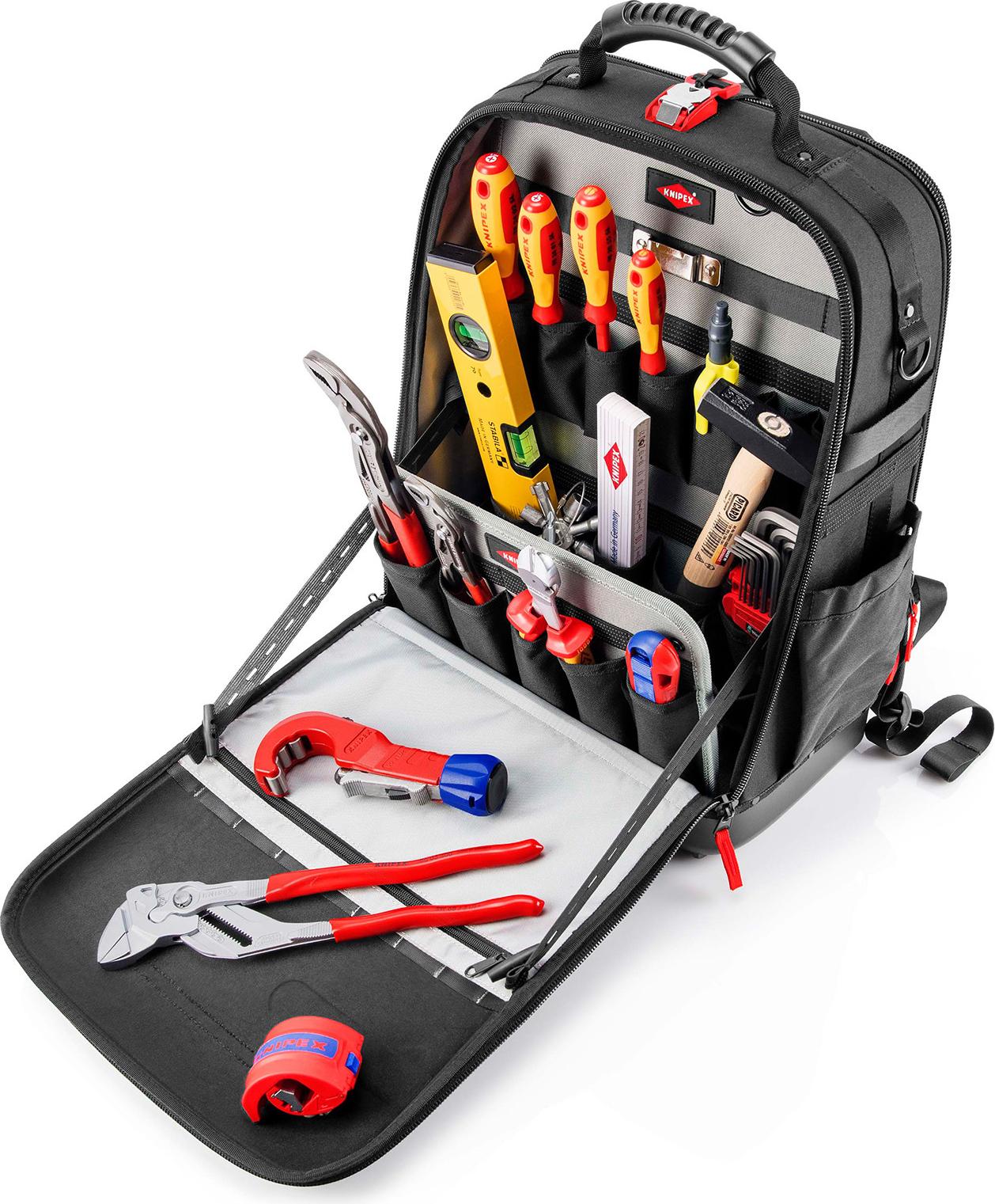 KNIPEX Werkzeugrucksack Modular X18 Sanitär 17-teilig 530 mm