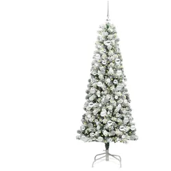 vidaXL, Weihnachtsbaum, Rahondorf (mit LEDs und Silberkugeln) (180 cm)