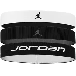 3er Pack NIKE Jordan Elastic Sport Wide Stirnbänder 036 - black/white/black