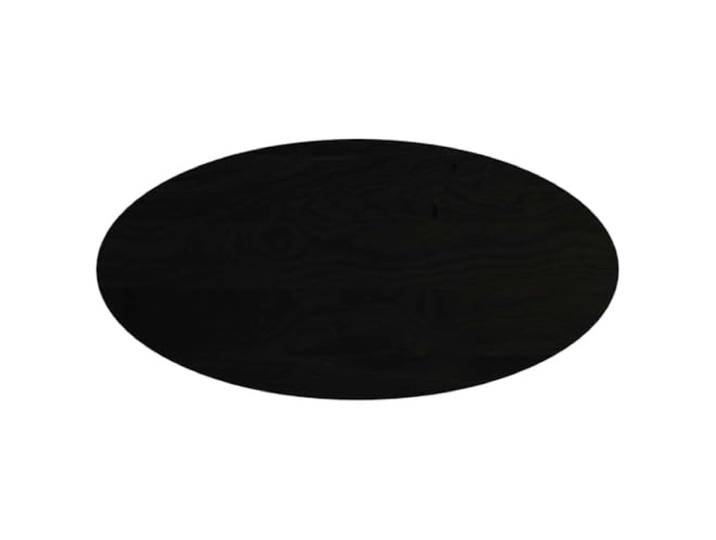 KLGBNCVE Massivholz Tischplatte Eiche Oval 120x60x4 cm Dunkelbraun Multifunktional, Pflegeleicht, Robust, Natürliche Maserung, Für Couchtisch, Beistelltisch, Stehtisch