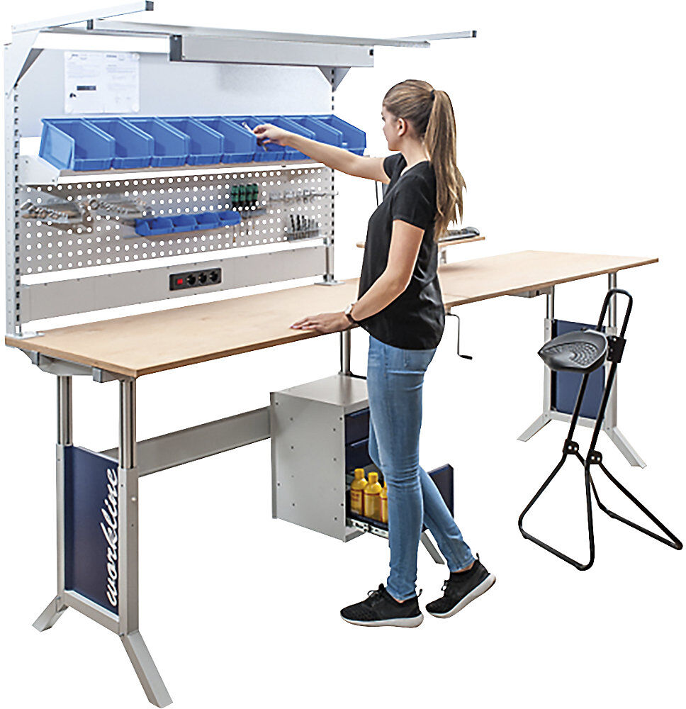 Arbeitstisch workline, Grundtisch, BxT 1500 x 750 mm bedrunka hirth
