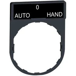 Schneider Electric ZBY2385 Schildträger 30x40mm, für Ø 22 Geräte, m. Schild AUTO-O-HAND  - 10 Stück