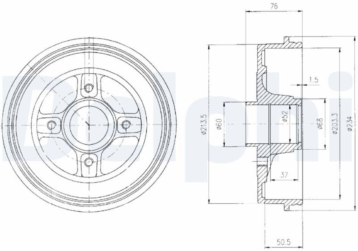 Delphi Tamburo freno BF427