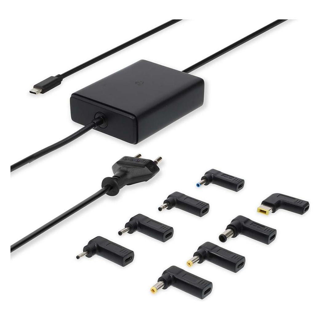Nedis Notebook Adapter | GaN | 100 W | 5 / 9 / 12 / 15 / 20 V DC | 3.0 / 5.0 A | Benutzt für: Notebo (100 W) (NBAU100110BK)