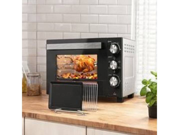 Mini-four rôtissoire en ABS avec convection et broche capacité 36 L dimensions 53 1 x 38 x 35 cm