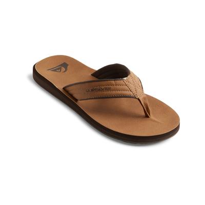 Sandale QUIKSILVER "Carver Nubuck", Herren, Gr. 6(39), beige (tan, pattern_1), Obermaterial: Synthetikmaterial / Futter: Textil / Außensohle: Gummi., Schuhe Sandale