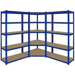 Monster Racking Sparangebot 1 x T-Rax 90cm Eckregal + 2 x T-Rax 90cm in Blau