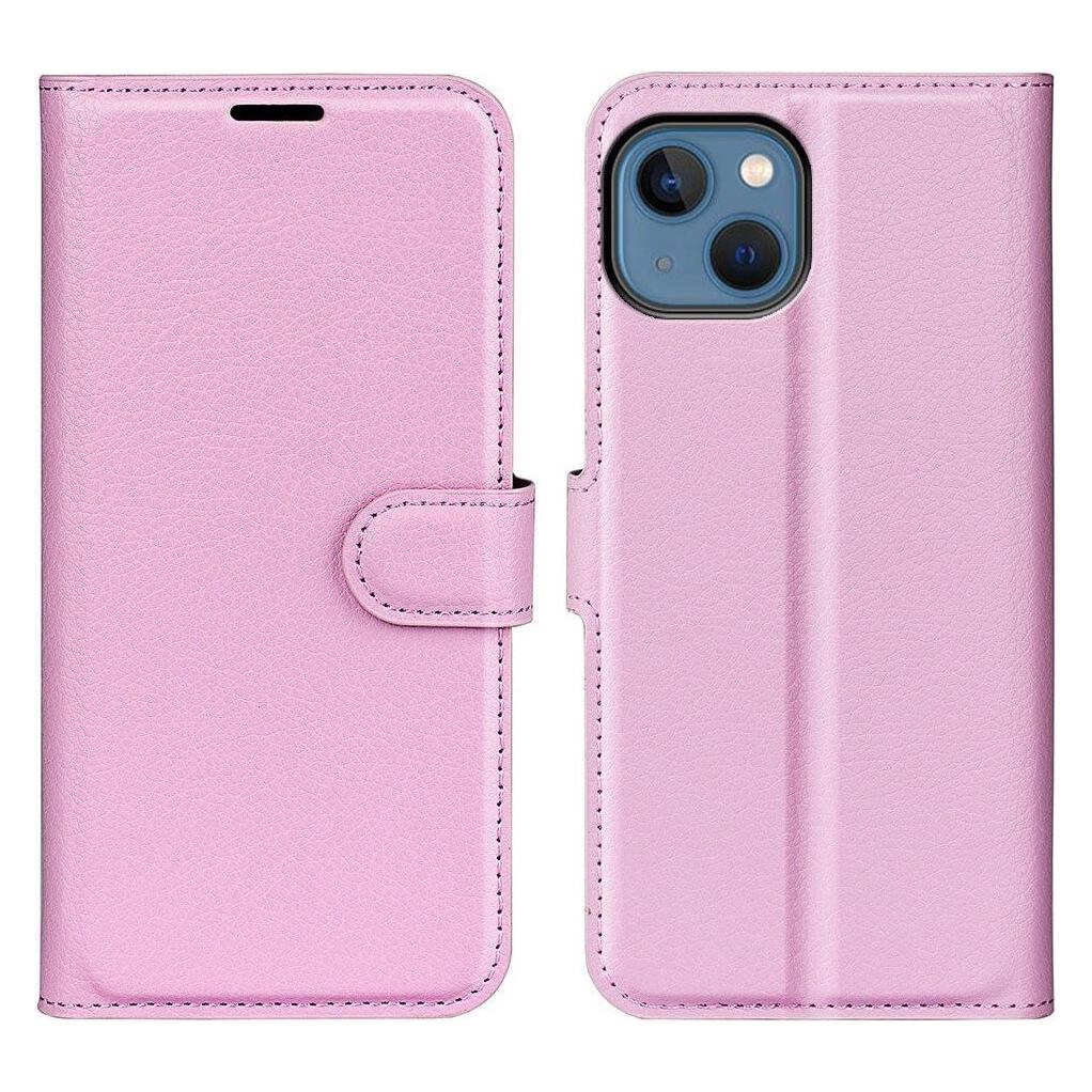 Cover-Discount iPhone 14 - Leder Etui Hülle rosa (Apple iPhone 14) (101134333C)