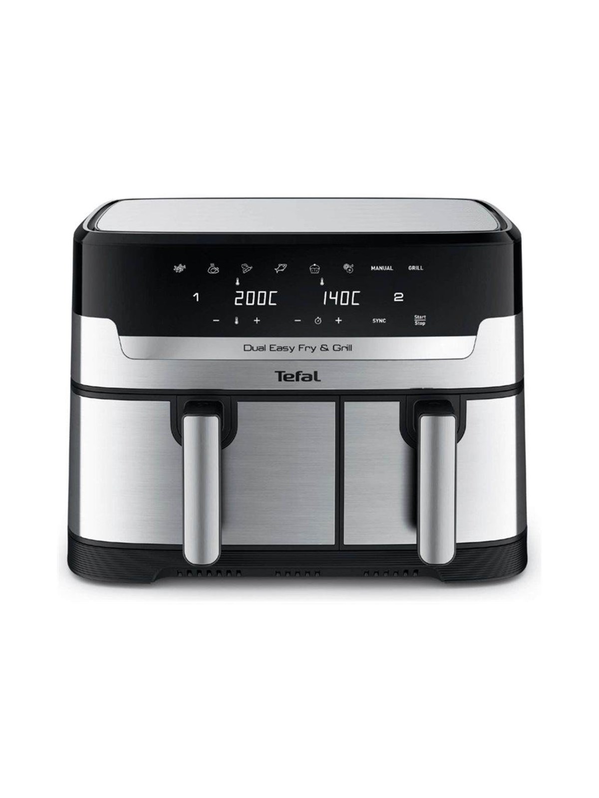 Tefal Dual Easy Fry & Grill EY905D10 - double hot air fryer - stainless steel