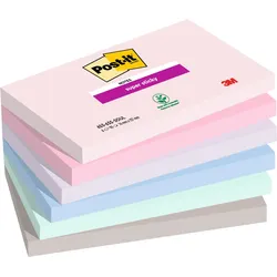 Post-it® Haftnotizen Super Sticky Notes Soulful Collection, farbsortiert, 90 Blatt