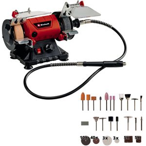 Einhell Doppelschleifmaschine TC-XG 75 Kit, 150 W, Grobschleifstein und Polierscheibe 75 mm Ø