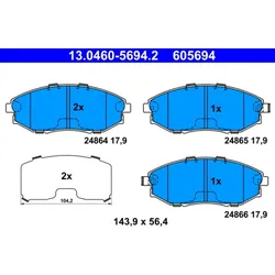 Bremsbelagsatz Scheibenbremse ATE 13.0460-5694.2 für Chevrolet Epica