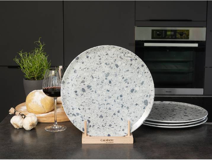 Assiette à pizza 33 x 2 x 33cm Bleu/Bleu