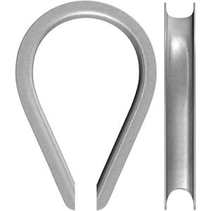 Reyher Kausche 006899001000070, DIN 6899, für 6 mm Seildurchmesser, aus verzinktem Stahl, 100 Stück