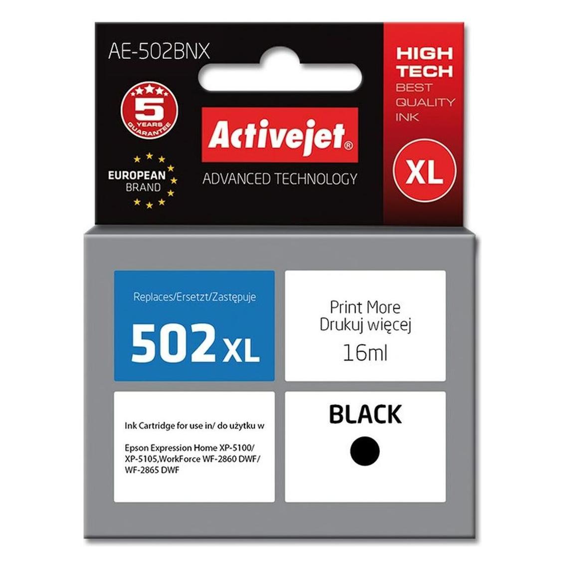 Activejet AE-502BNX  - Tinte auf Pigmentbasis - Schwarz - Epson - Einzelpackun (BK) (AE-502BNX)