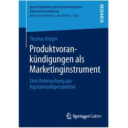 Produktvorankündigungen als Marketinginstrument, Fachbücher von Thomas Krüger