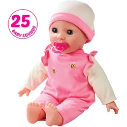 Simba Laura Baby Whoopee Interaktive Babypuppe mit Soundfunktionen und Zubehör, ab 3 Jahren