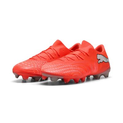Fußballschuh PUMA "FUTURE 9 MATCH FUSION FG/AG Fußballschuhe Erwachsene", Herren, Gr. 40.5, Synthetik Textil, rot (glowing rot weiß schwarz silber), Obermaterial: Synthetik, Textil. Futter: Synthetik, Textil. Innensohle: Textil. Laufsohle:...