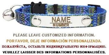 Uplift Essentials Elite Customized Personalized ID Breakaway Cat Collar With Laser Engraved Safety Plate style 4
