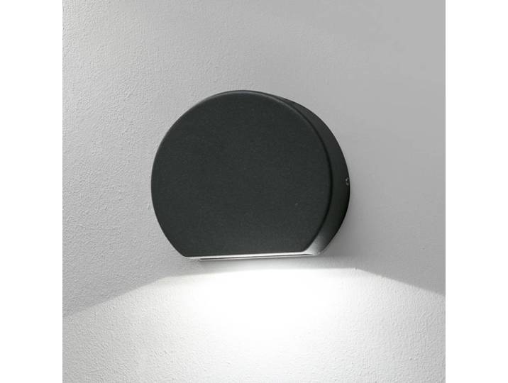 FARO BARCELONA LED Außenwandleuchte Pill, alu / grau / zink, Aluminium, Modern, Wandlampe
