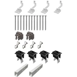 VAILLANT Schrägdach-Set, Erweiterung +2 für Montage 2 x VPV P, Rahmen schwarz