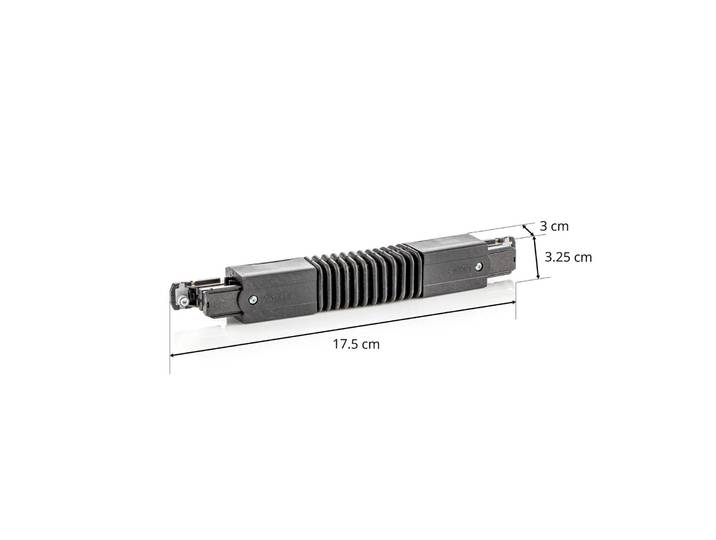 GLOBAL Flexibler Verbinder HV-Stromschiene Noa, schwarz Noa, schwarz, Aluminium