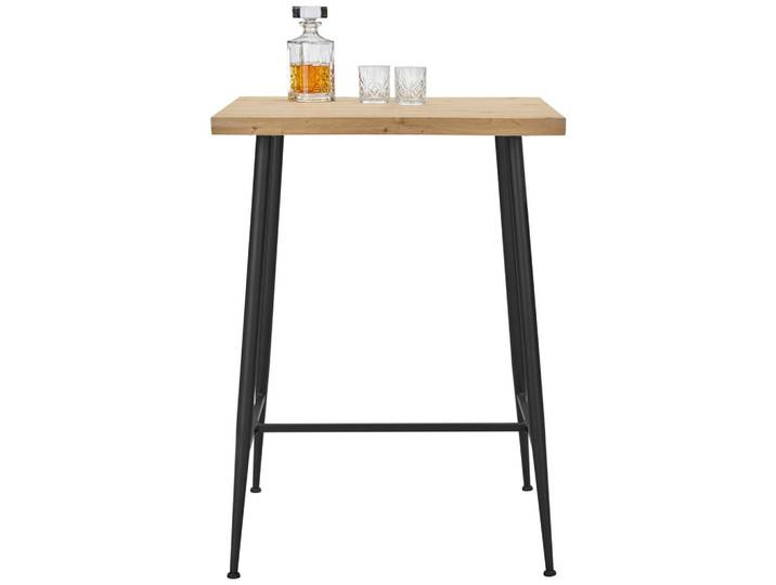 Bartisch in Naturfarben/Schwarz