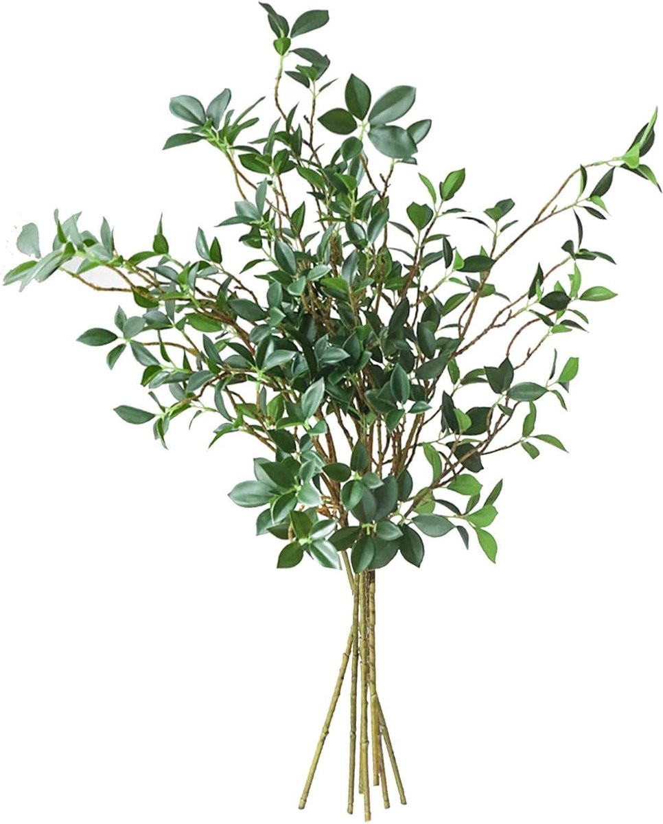 Kunstmatige Ficus Takken - Groene Nep Eucalyptus voor Huisdecoratie - 113 cm