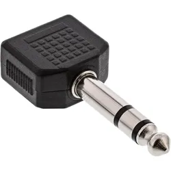 INLINE Audio Adapter, 6,3mm Klinke St/2x3,5mm Klinke Bu, Stereo