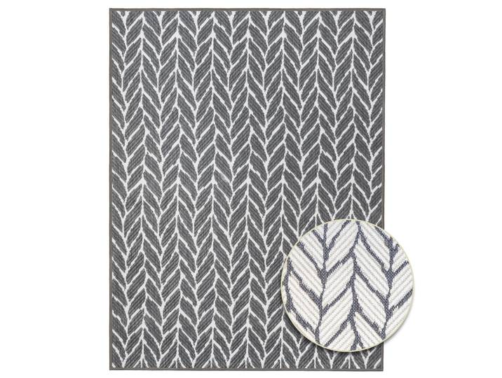 Teppich Outdoorteppich REVERSO - Knitted Joy , grau (grau,beige), B:120cm H:5mm L:160cm, Polypropylen, PRIMAFLOR-IDEEN IN TEXTIL, Teppiche, Teppich, Wendeteppich, Zopfmuster, In- und Outdoor geeignet, wasserfest