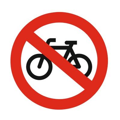 CombiCraft Aluminium-Schild 'Fahrradverbot' 75 mm Durchmesser mit 3M-Klebeband - Für Innen und Außen