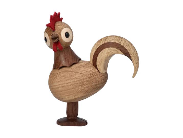 Spring Copenhagen Figurine coq Rise Beige, 4,2x12x10,5 cm