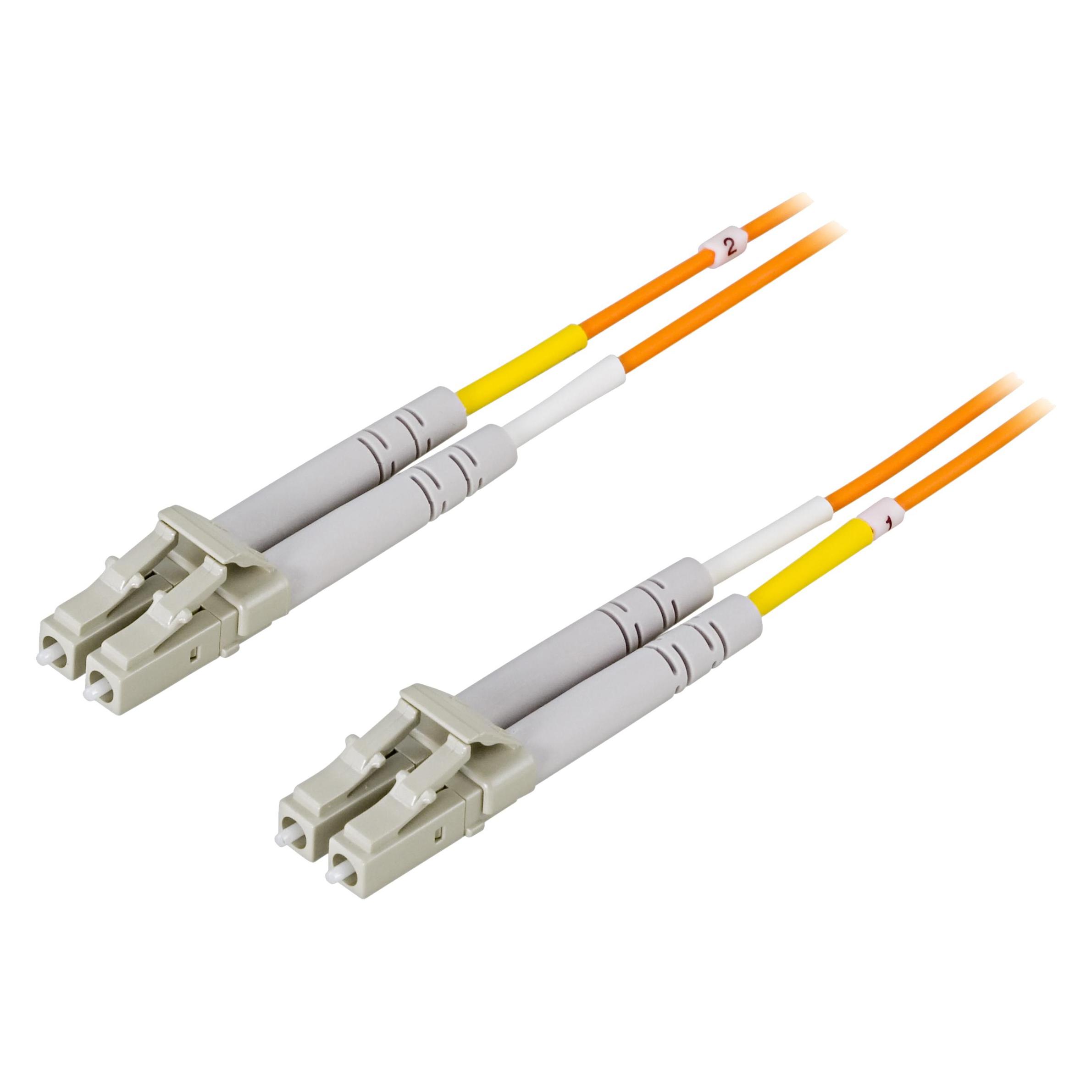Deltaco LCLC-20M fibre optic cable 2x LC OM1 Orange (20 m) (LCLC-20M)