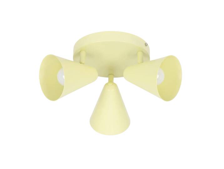Deckenstrahler Amor, Hellgelb, Metall, 34x16x34 cm, RoHS, Europäischer Sicherheitsstandard, einfach zu transportieren, Lampen & Leuchten, Innenbeleuchtung, Spots & Strahler, Deckenspots
