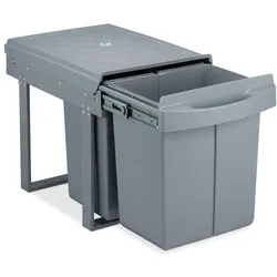Relaxdays Einbaumülleimer 1x 20l & 2x 10l Grau
