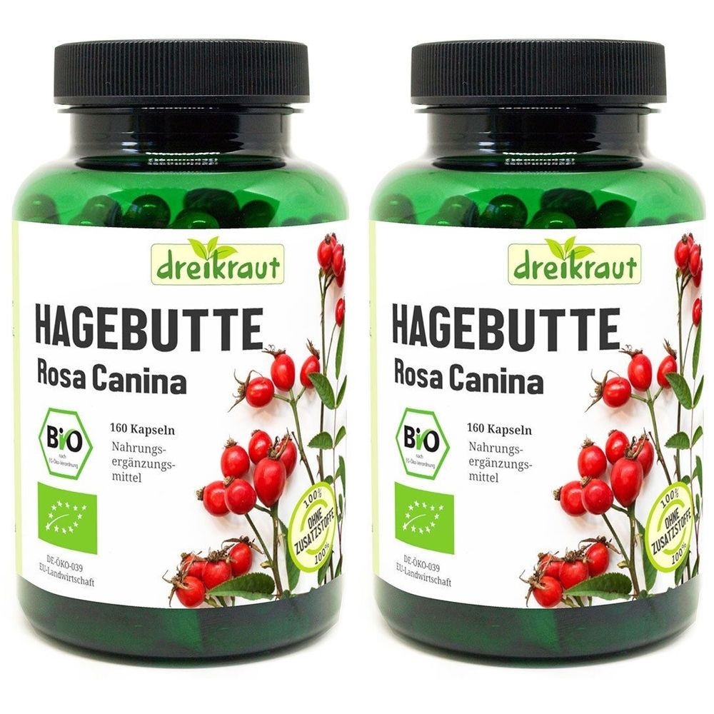 Hagebutte Kapseln Bio 2x 2x160 St